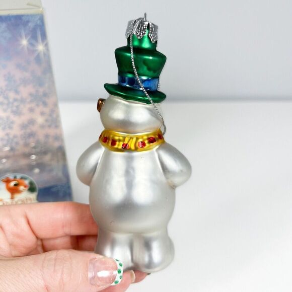 Vintage Handmade  Blown Glass Frosty The Snowman with Pipe Warner NO BOX - Picture 3 of 5